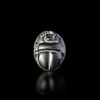 A BLACK SERPENTINE SCARAB. PHOENICIAN. 7/6TH.C.B.C.