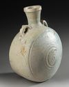 A LARGE PARTHIAN GLAZED PILGRIM FLASK, CIRCA 1ST-2ND CENTURY A.D.