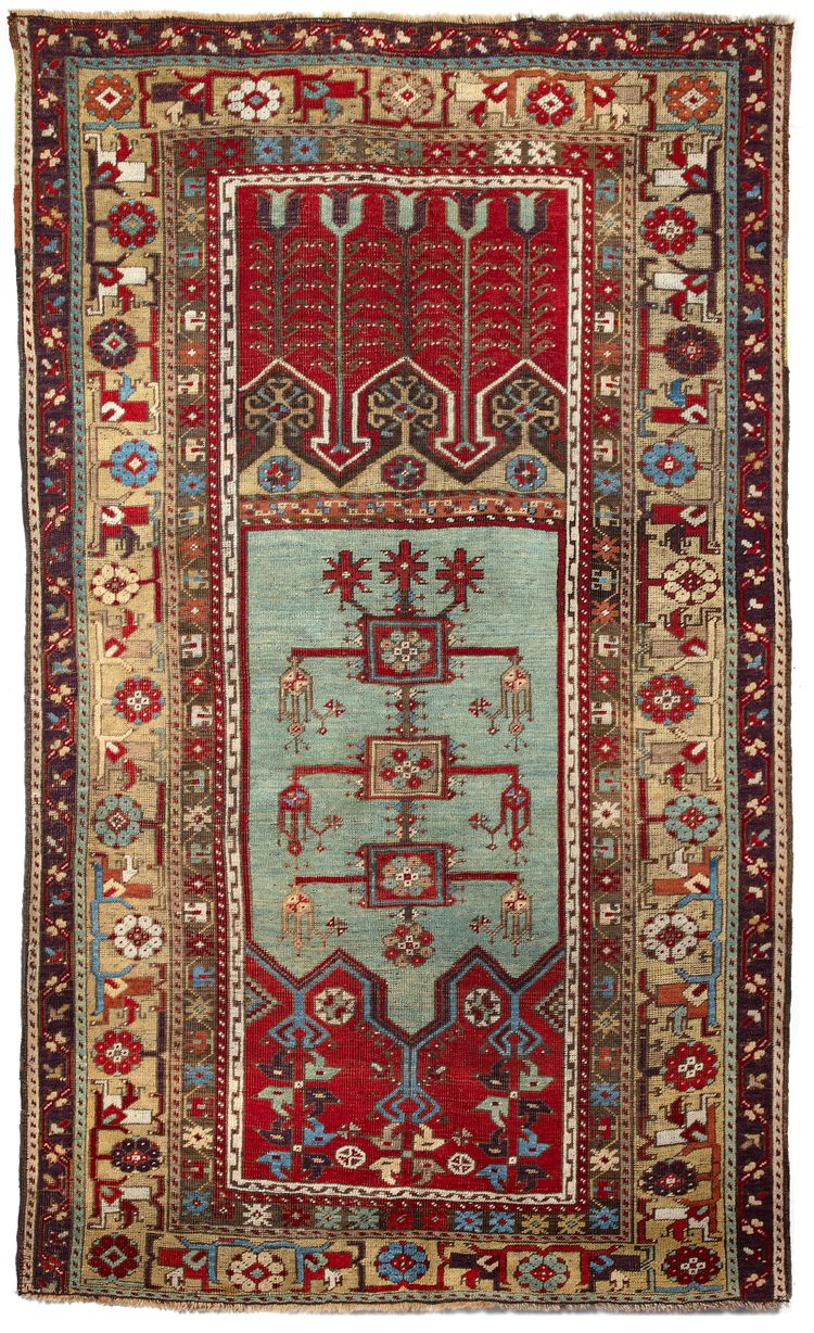 AN OTTOMAN LADIK KONYA RUG, CIRCA 1850