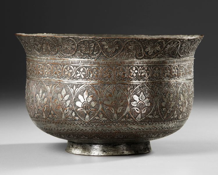 A PERSIAN TINNED COPPER BOWL, PERSIA, 18TH CENTURY