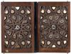 A PAIR OF IVORY BONE INLAID MAMLUK WOOD DOOR PANELS, EGYPT OR SYRIA, 14TH-15TH CENTURY