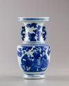 A CHINESE BLUE AND WHITE SHOU LAO VASE