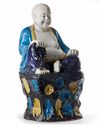A CHINESE FAHUA GLAZED FIGURE OF BUDAI, CHINA, QING DYNASTY (1644-1911)