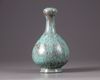 A Chinese robin's-egg-glazed garlic-head vase
