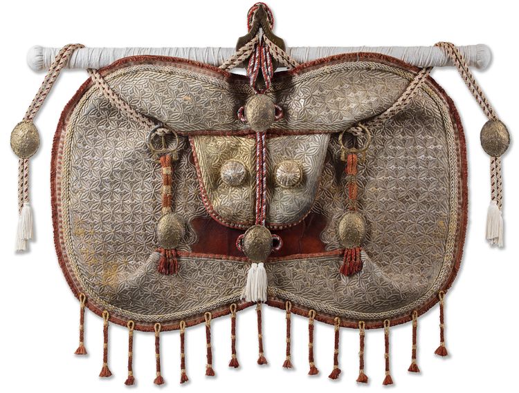 A MAGNIFICENT SADDLE BLANKET, NORTH AFRICA OR TURKEY, 19TH-20TH CENTURY