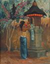 Han Snel (1925-1998) 'A woman making an offering'