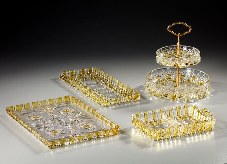A CENTERPIECE SET 'VAL SAINT LAMBERT', EARLY 20TH CENTURY