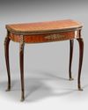 A FRENCH MAHOGANY MARQUETRY GAME TABLE, LATE 19TH CENTURY