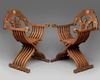 Two Islamic wooden chairs
