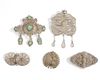 FIVE OTTOMAN SILVER BROOCHES, 19TH CENTURY