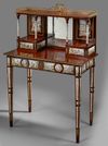 A FRENCH SECRETARY DESK WITH ENAMEL PLAQUES, LATE 19TH CENTURY