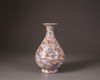 A Chinese famille rose millefleurs pear-shaped vase, yuhuchunping