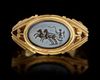 A LATE ROMAN STYLE RING  WITH AN INTAGLIO INLAY, PROBABLY MODERN