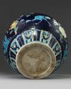 A CHINESE BLUE-GROUND FAHUA WINE JAR, CHINA, MING DYNASTY (1368-1644) OR LATER