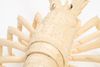 An exceptionally large carved bone model of a lobster with movable parts