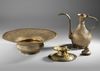 AN OTTOMAN BRASS EWER AND BASIN, 18TH-19TH CENTURY