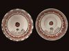 TWO NISHAPUR SLIP-PAINTED POTTERY BOWLS, 9TH-10TH CENTURY