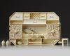 A Cantonese carved ivory sewing box