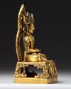 A CHINESE GILT BRONZE SEATED FIGURE OF BUDDHA AMITAYUS