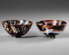 TWO SMALL CHINESE 'TORTOISESHELL' GLAZED BOWLS, QING DYNASTY (1644–1911)
