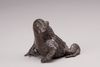 A Japanese bronze figure of a toad