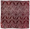 AN OTTOMAN RED EMBROIDERED SILK KISWA, EARLY 20TH CENTURY