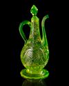 A BOHEMIAN GLASS ROSEWATER EWER, MADE FOR THE ISLAMIC MARKET, EARLY 19TH CENTURY