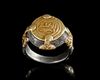 A GOLD AND SILVER RING,12TH CENTURY