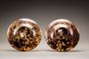 Two Japanese tortoiseshell plates