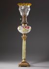 A GILT BRONZE  FRENCH KEROSENE LAMP, NAPOLEON III PERIOD, LATE 19TH CENTURY