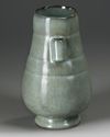 A CHINESE GU-TYPE CRACKLE GLAZED HU-VASE, QING DYNASTY (1644-1911)