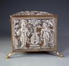 AN ISLAMIC SILVER ELONGATED BOX, INDIA, 19TH CENTURY