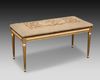 A FRENCH GILDED WOODEN BENCH, LOUIS XVI STYLE, LATE 19TH CENTURY