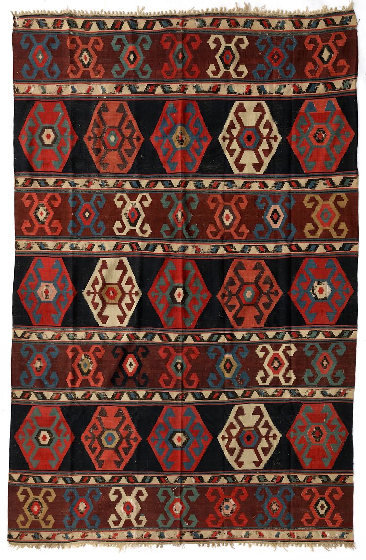 ANTIQUE CAUCASIAN KILIM, 19TH CENTURY