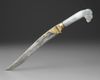 A FINE JADE-HILTED RAM'S-HEADED DAGGER (KHANJAR), MUGHAL INDIA 19TH/20TH CENTURY