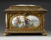 A LARGE JEWELRY BOX, SEVRES PORCELAIN, 19TH CENTURY