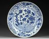 A CHINESE BLUE AND WHITE CHARGER,  JIAJING PERIOD  (1522 - 1566)