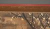 A JAPANESE SCREEN ON OXIDIZED SILVER LEAF PRESENTING A SPRING SCENE, LATE EDO PERIOD (FIRST HALF 19TH CENTURY)