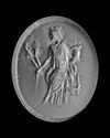 A ROMAN INTAGLIO OF A SEATED TYCHE/FORTUNA, 1ST CENTURY AD