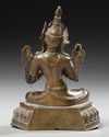 A SINO-TIBET BRONZE SEATED FIGURE OF TARA, 17TH CENTURY