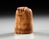 A NISHAPUR IVORY CHESS PIECE, PERSIA, 11TH-12TH CENTURY