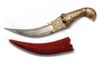 A MUGHAL GILT AND WATERED STEEL DAGGER WITH PARROT HEAD SHAPED HILT, INDIA, 19TH CENTURY