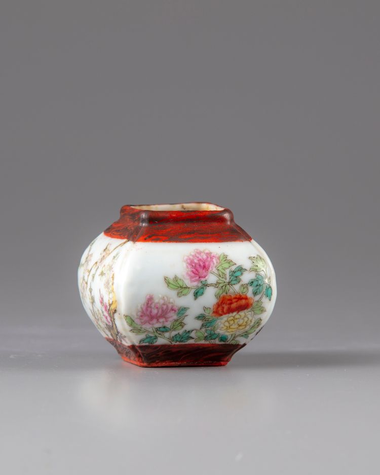 A small famille rose vase