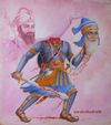 BABA DEEP SINGH, BY DWARKA DASS, INDIA, 20TH CENTURY