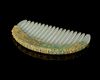 A COMB WITH CHINESE JADE AND BRONZE ORNAMENT, CHINA, LIAO DYNASTY  (907–1125)