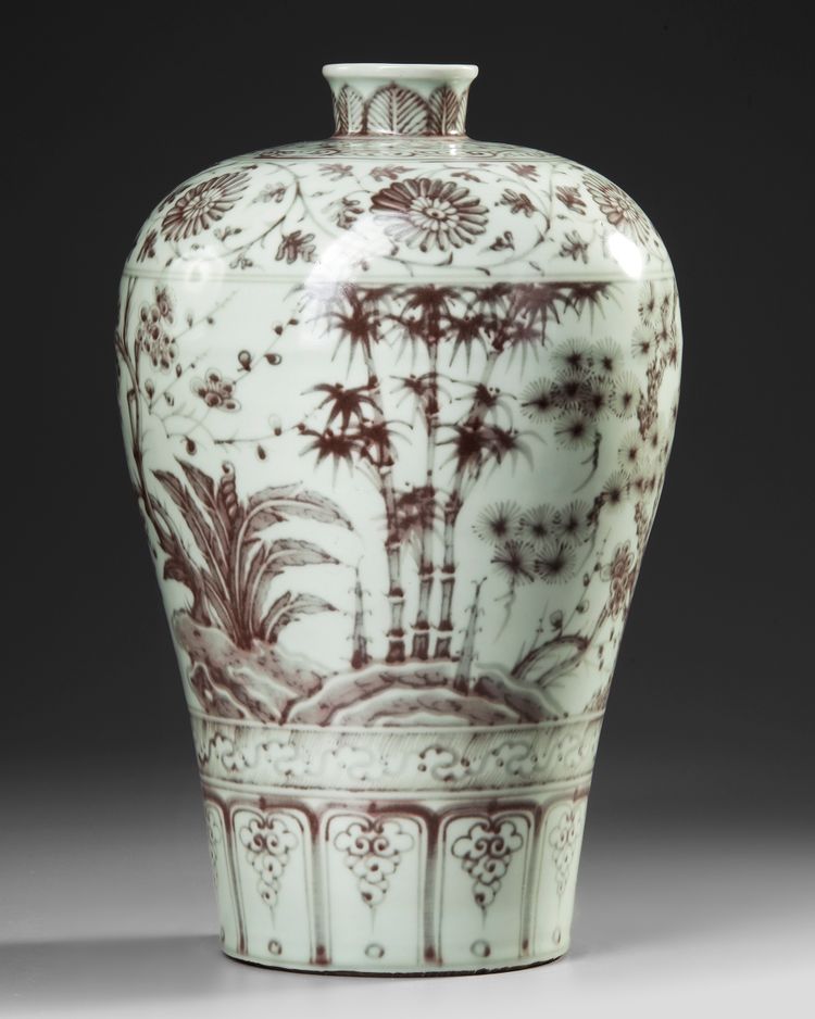 A CHINESE COPPER-RED MEIPING VASE, QING DYNASTY (1644-1911)