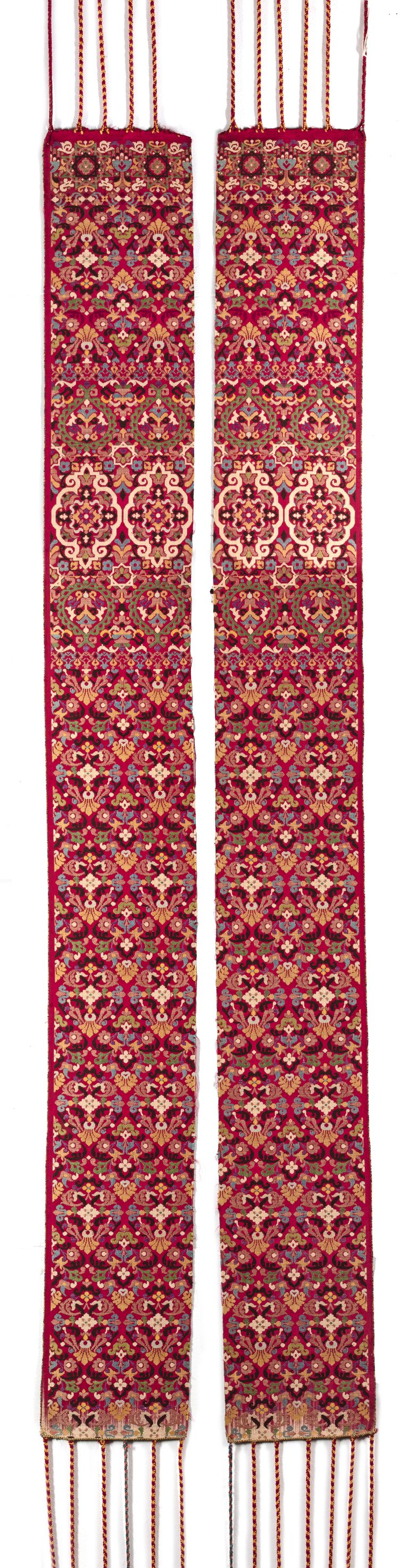 A PAIR OF EMBROIDERED WEDDING BELTS, (HEZAMS), MOROCCO, FEZ, 19TH, CENTURY