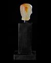 A ROMAN HEAD OF A BARBARIAN OR GAULISH A PALE ORANGE CARNELIAN , 1ST-2ND CENTURY AD