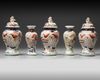 A JAPANESE FIVE-PIECE IMARI GARNITURE, 17TH CENTURY