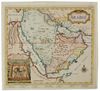 A  FRENCH MAP OF THE ARABIAN PENINSULA WITH LARGE INSET OF THE GREAT MOSQUE OF MECCA, 18TH CENTURY